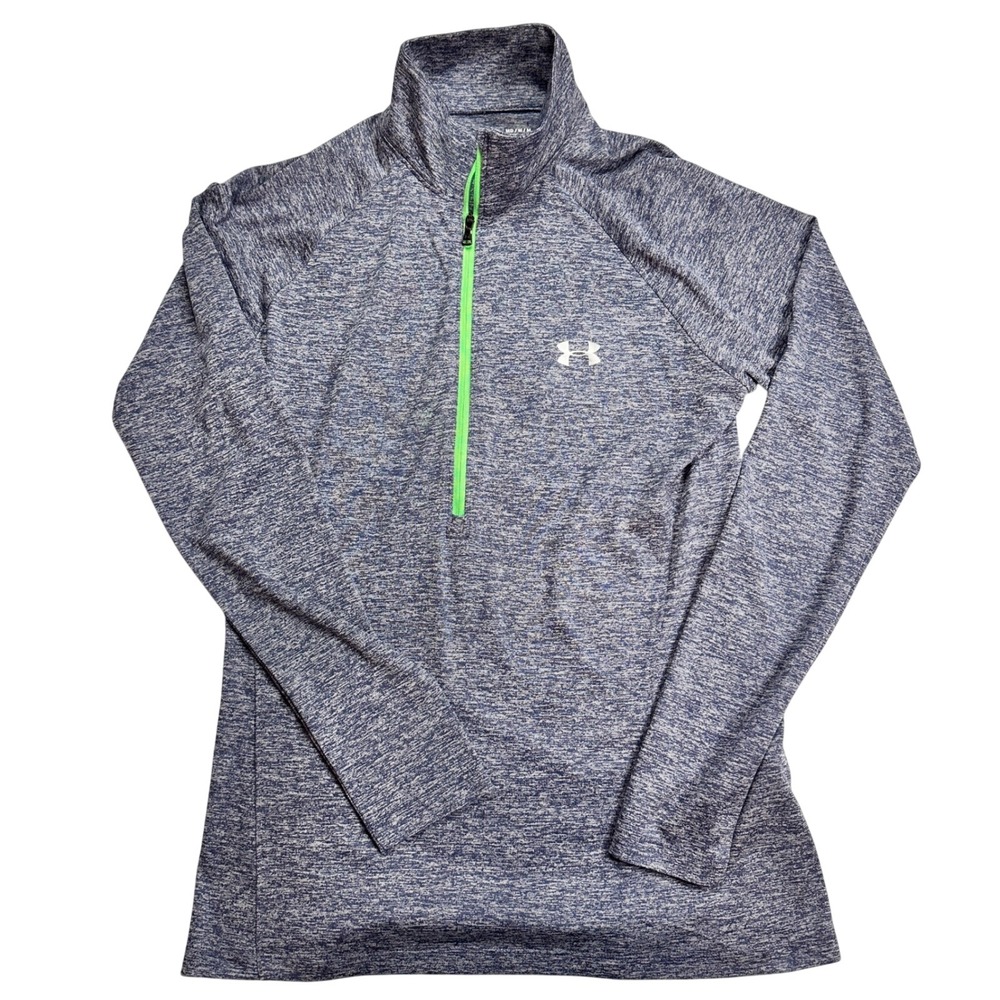 Under Armour HeatGear‎ Blue Quarter Zip Pullover Lightweight Jacket Size Medium